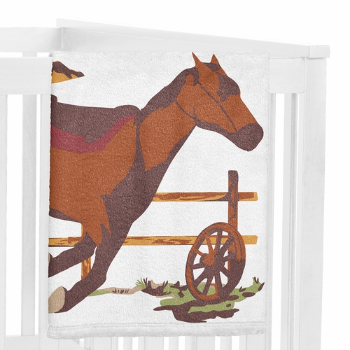 Wild West Collection Monthly Milestone Baby Blanket - alt image 2