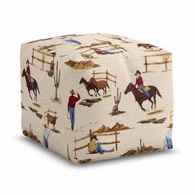 Wild West Collection Ottoman Pouf Cover
