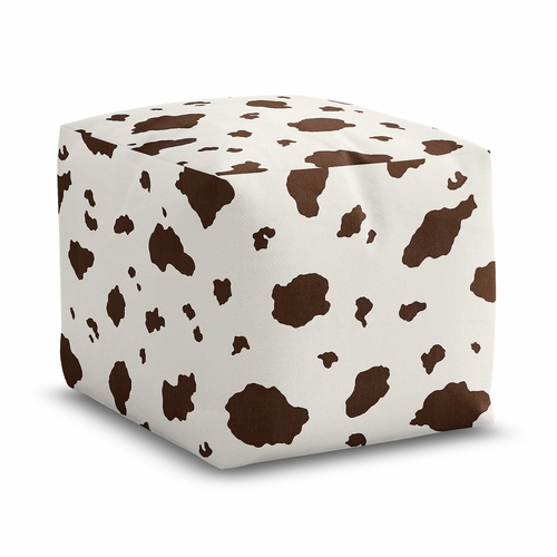 Wild West Collection Ottoman Pouf Cover - Cow Print