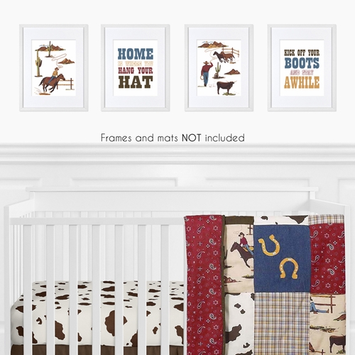 Wild West Collection Wall Art Prints - Set of 4 - alt image 1