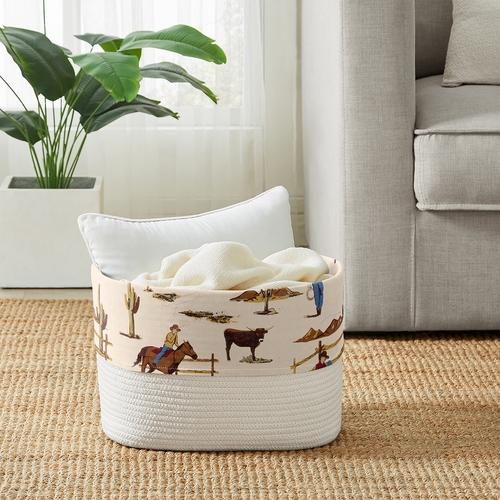 Wild West Collection Woven Rope Storage Basket - alt image 2