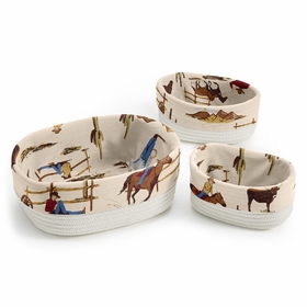 Wild West Collection Woven Storage Basket Set