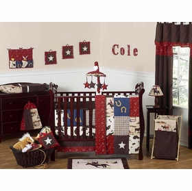 Wild West Cowboy 9 Piece Crib Bedding Collection