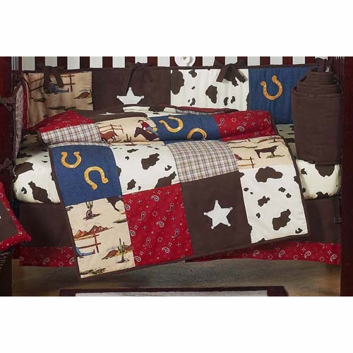 Wild West Cowboy 9 Piece Crib Bedding Collection - alt image 1