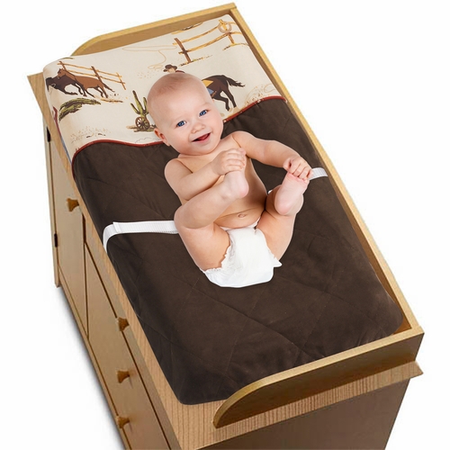 Wild West Cowboy Changing Pad Cover - alt image 2