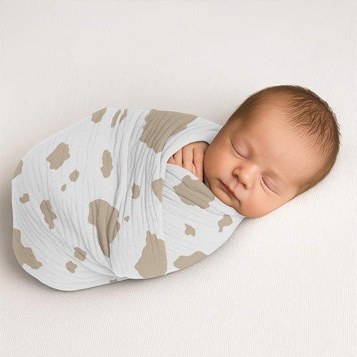 Wild West Cowboy Collection 2 Pack 100% Cotton Muslin Baby Swaddle Receiving Blankets - alt image 2
