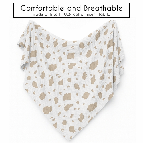 Wild West Cowboy Collection 2 Pack 100% Cotton Muslin Baby Swaddle Receiving Blankets - alt image 4