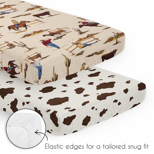 Wild West Cowboy Collection 3 Piece Mini Crib Bedding Set - alt image 3