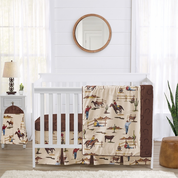 Wild West Cowboy Collection 4 Piece Crib Bedding
