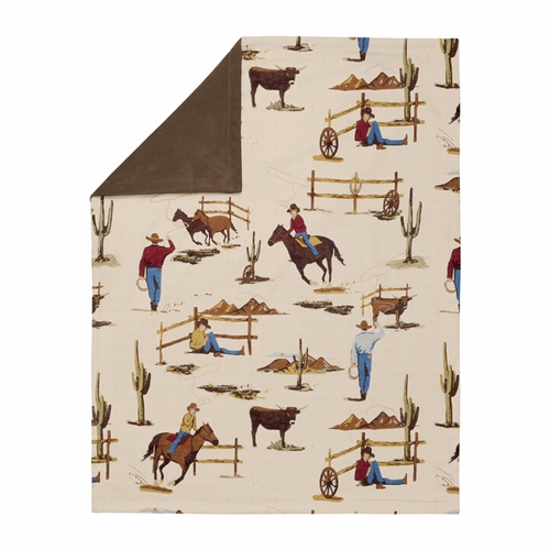 Wild West Cowboy Collection Baby Blanket - alt image 1