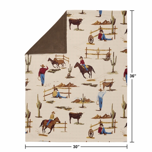 Wild West Cowboy Collection Baby Blanket - alt image 3
