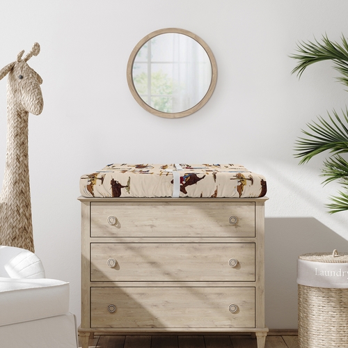 Wild West Cowboy Collection Changing Pad Cover Sheet - alt image 1