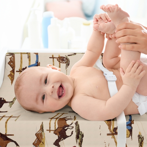 Wild West Cowboy Collection Changing Pad Cover Sheet - alt image 2