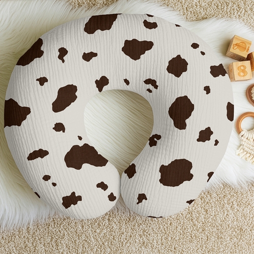 Wild West Cowboy Collection - Cow Print 100% Cotton Muslin Nursing Breastfeeding Pillow Cover Case (Pillow Not Included) - alt image 3
