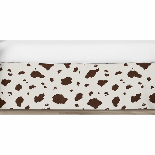 Wild West Cowboy Collection Cow Print Crib Bed Skirt