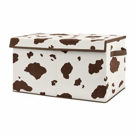 Wild West Cowboy Collection Cow Print Fabric Toy Bin Storage