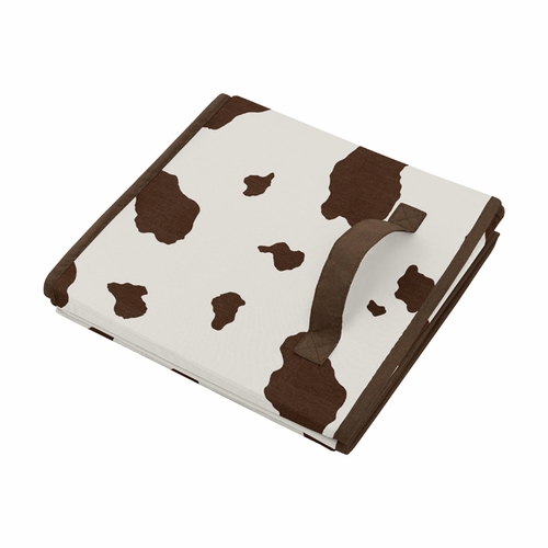Wild West Cowboy Collection Cow Print Fabric Toy Bin Storage - alt image 2