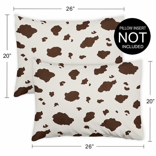 Wild West Cowboy Collection Cow Print Pillow Sham Covers - 2 Pack Set - alt image 2