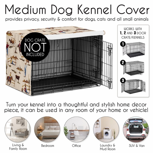 Wild West Cowboy Collection Dog Crate Kennel Cover 36in. - alt image 3