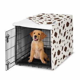 Wild West Cowboy Collection Dog Crate Kennel Cover 36in. - Cow Print