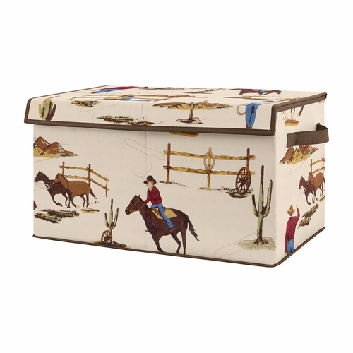 Wild West Cowboy Collection Fabric Toy Bin Storage