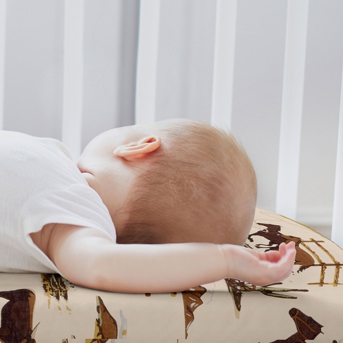 Wild West Cowboy Collection - Horseshoe Print 2 Pack Baby Bassinet Fitted Sheets - alt image 2