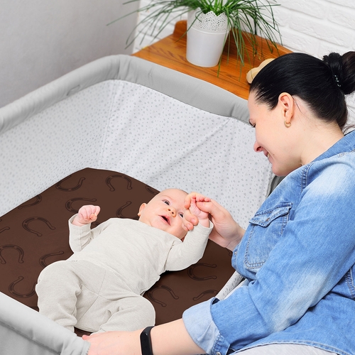 Wild West Cowboy Collection - Horseshoe Print 2 Pack Baby Bassinet Fitted Sheets - alt image 3