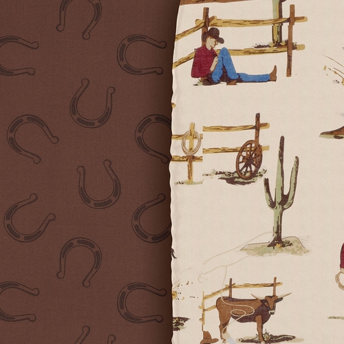 Wild West Cowboy Collection - Horseshoe Print 2 Pack Baby Bassinet Fitted Sheets - alt image 4