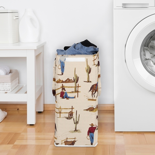 Wild West Cowboy Collection Laundry Hamper with Handles - alt image 2