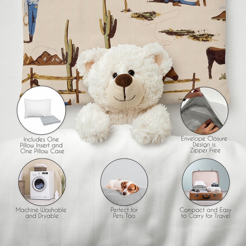 Wild West Cowboy Collection Mini Pillow with Pillowcase - alt image 2