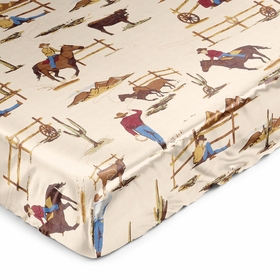 Wild West Cowboy Collection Satin Fitted Crib Sheet