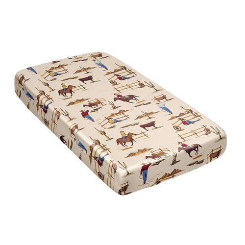 Wild West Cowboy Collection Satin Fitted Crib Sheet - alt image 2