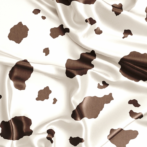 Wild West Cowboy Collection Satin Fitted Crib Sheet - Cow Print - alt image 1