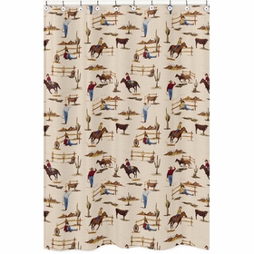 Wild West Cowboy Collection Shower Curtain