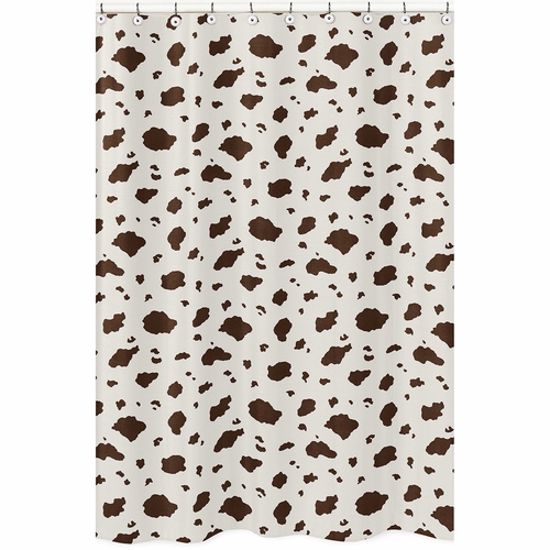 Wild West Cowboy Collection Shower Curtain - Cow Print