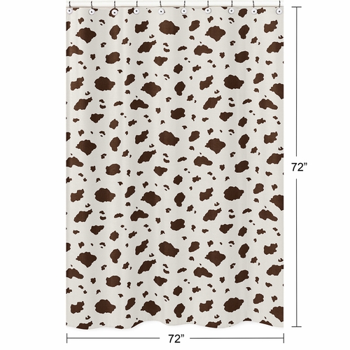 Wild West Cowboy Collection Shower Curtain - Cow Print - alt image 4