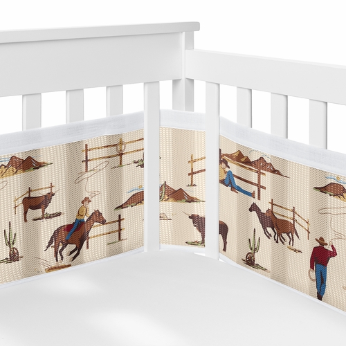 Wild West Cowboy Collection Sweet Jojo Designs 6 Piece Crib Bedding + BreathableBaby Breathable Mesh Liner - alt image 2