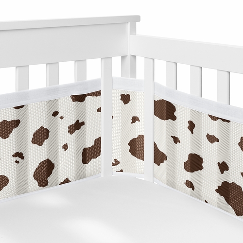 Wild West Cowboy Collection Sweet Jojo Designs 6 Piece Crib Bedding + BreathableBaby Breathable Mesh Liner  - Cow Print - alt image 2