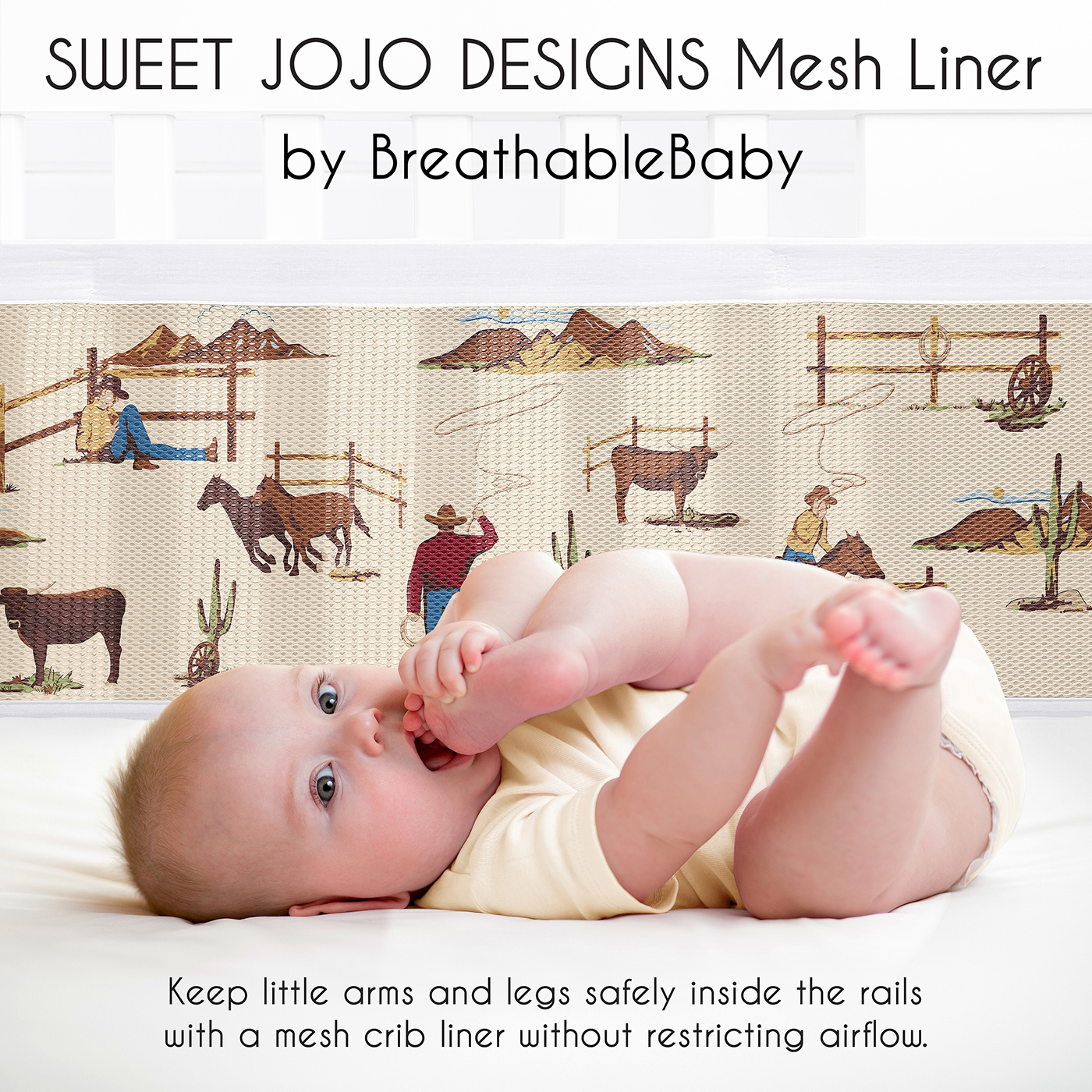 Wild West Cowboy Collection Sweet Jojo Designs + BreathableBaby