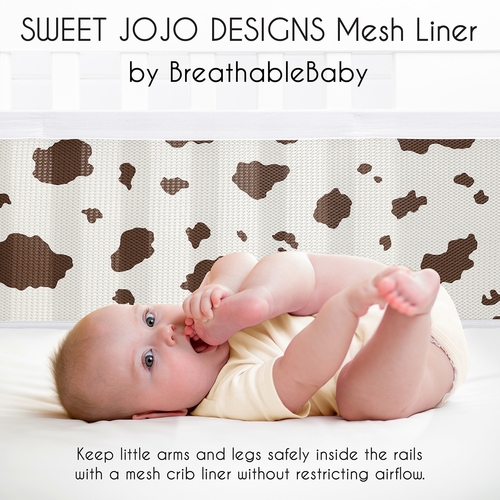 Wild West Cowboy Collection Sweet Jojo Designs + BreathableBaby Breathable Mesh Crib Liner  - Cow Print - alt image 2