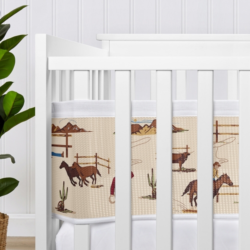 Wild West Cowboy Collection Sweet Jojo Designs + BreathableBaby Breathable Mini Mesh Crib Liner - alt image 3