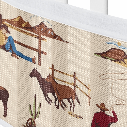 Wild West Cowboy Collection Sweet Jojo Designs + BreathableBaby Breathable Mini Mesh Crib Liner - alt image 4