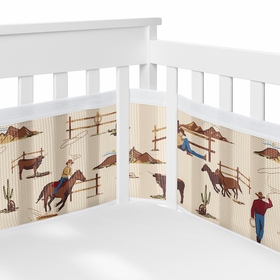 Wild West Cowboy Collection Sweet Jojo Designs + BreathableBaby Breathable Mini Mesh Crib Liner