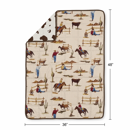 Wild West Cowboy Collection Toddler 5lbs Weighted Blanket for Kids - alt image 3