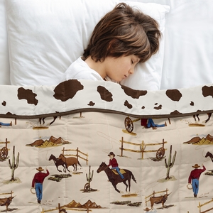 Wild West Cowboy Collection Toddler 5lbs Weighted Blanket for Kids