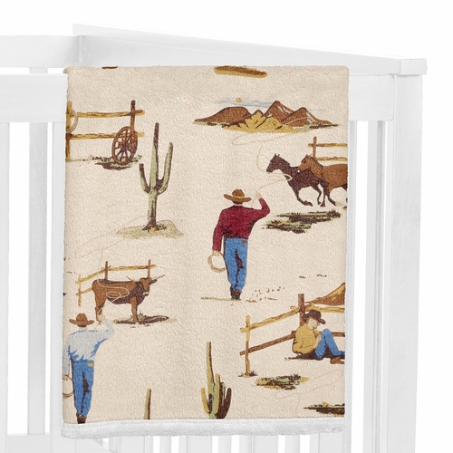 Wild West Cowboy Collection Toddler Blanket Baby Swaddle - alt image 3