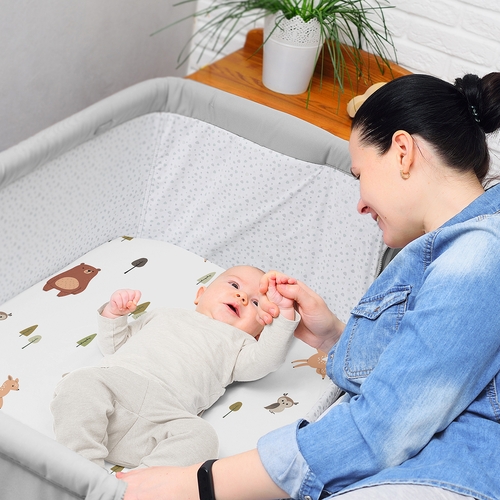 Woodland Animal Pals Collection 2 Pack Baby Bassinet Fitted Sheets - alt image 3