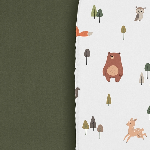 Woodland Animal Pals Collection 2 Pack Baby Bassinet Fitted Sheets - alt image 4