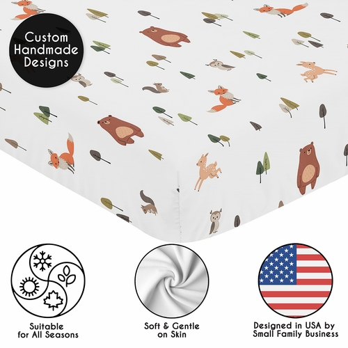 Woodland Animal Pals Collection 2 Pack Crib Sheets - alt image 4
