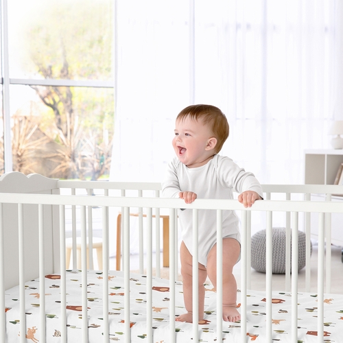 Woodland Animal Pals Collection Crib Sheet - alt image 1